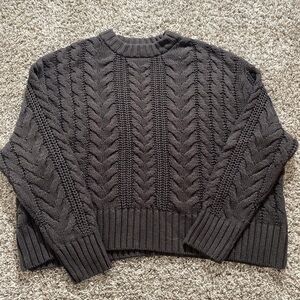 PacSun Black Cable Knit Sweater
